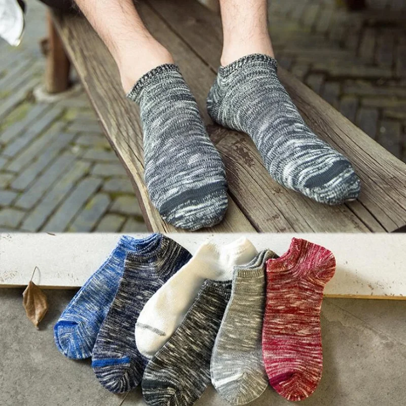 Low cut slipper socks heavy thread Pure cotton sock sweat absorbent EUR ...