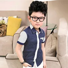 Рубашки с короткими рукавами для маленьких мальчиков детские рубашки для школьников с сумкой, рубашка для школьников летняя одежда для мальчиков 2-10 лет