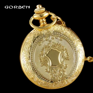 Роскошные круглые кварцевые золотые и серебряные карманные часы на цепочке с подвеской Модные Винтажные женские часы в стиле стимпанк