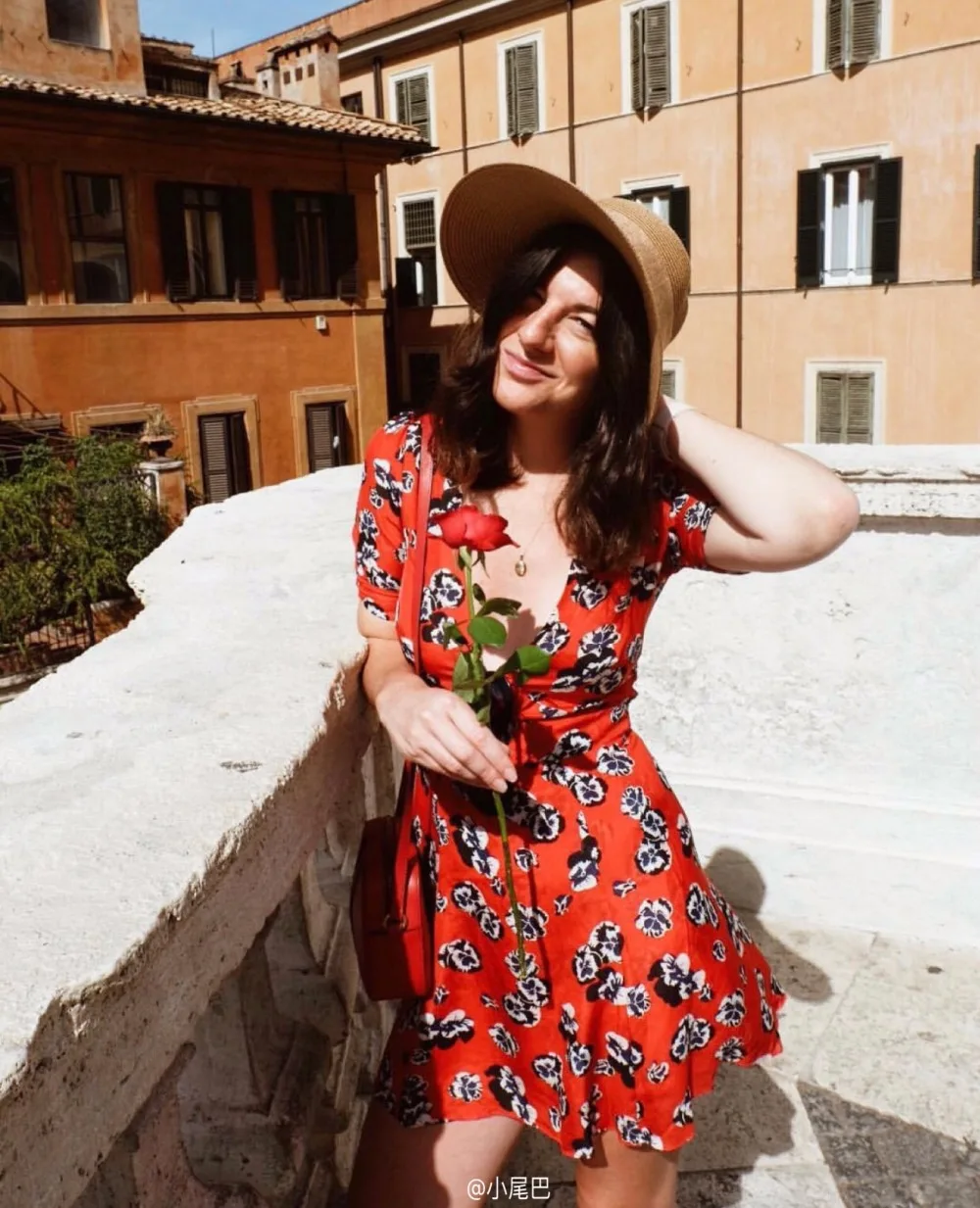 

2019 summer Vintage red Mini Dress Deep V Neck Fashion Women Dress Floral Print