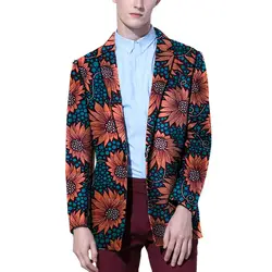 Мужские спортивные пиджаки Дашики печати костюм куртка изготовленная на заказ африканские вечерние/Свадебные пальто Анкара формальные