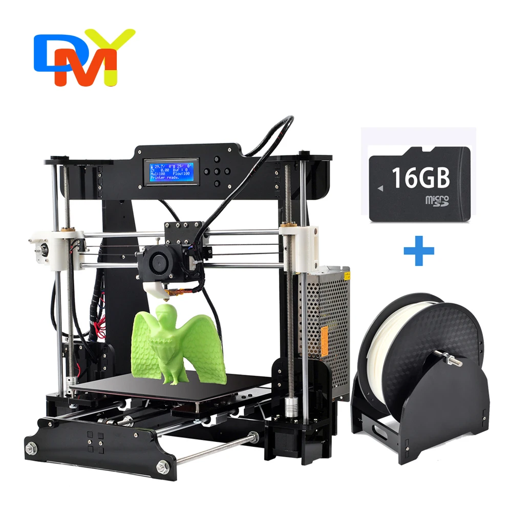  2015 Upgraded Quality High Precision Reprap Prusa i3 DIY 3d Printer kit with 1 Roll Filament 16GB SD card for Free 