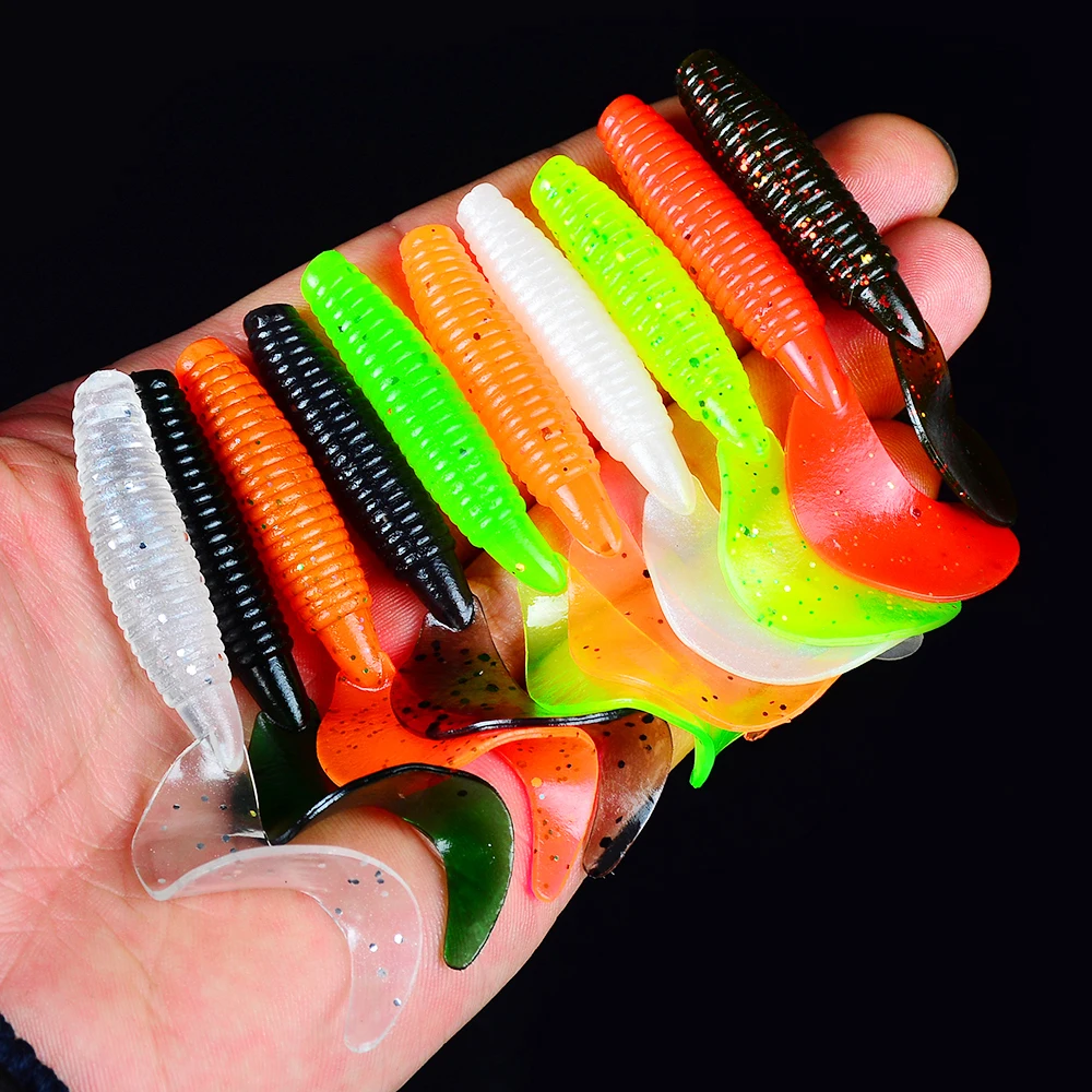 Sunlure 10 шт. Easy Shiner 7 см Swimbait Мягкая силиконовая рыболовная приманка 3 5 г