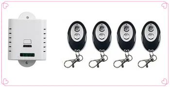 

AC85V 110V 120V 220V 250V 1CH RF Wireless Remote Control Switch System 1*Receiver +4*ellipse shape Transmitters Learning code