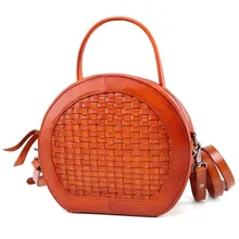 Женская Черная/коричневая винтажная овальная Натуральная кожаные сумочки и сумки через плечо женская сумка-тоут сумка на плечо Повседневная Сумка-тоут подарок