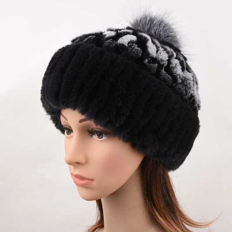 Женская Зимняя Шапка бини с помпоном|Женские Skullies и шапочки| |