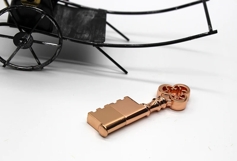 Сердце ключ USB флешка 4ГБ 8ГБ 16ГБ 32ГБ 64ГБ розовое золото флеш-накопитель Memory Stick Водонепроницаемый металлическое кольцо флешки и диск