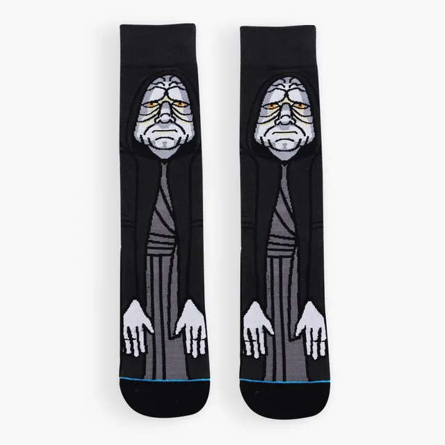 Горячая Распродажа осенне-зимних забавных мужских носков с героями мультфильмов, носки с изображением Вейдера