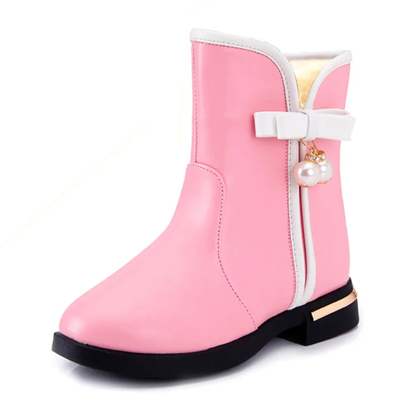 

Children's girls cotton shoes 2018 new autumn winter plus velvet comfortable thickening Warm children kids snow boots 218B