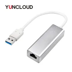 YUNCLOUD USB Ethernet адаптер USB 3,0 для RJ45 Lan Проводной адаптер сетевой карты для Windows 10 8 8,1 7 XP mac OS портативных ПК компьютер