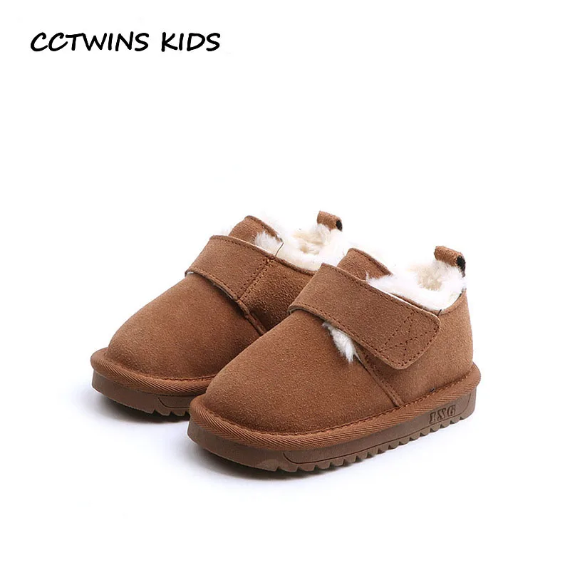 

CCTWINS KIDS 2018 Winter Children Fashion Snow Boot Baby Girl Genuine Leather Warm Shoe Boy Brand Ankle Boot CS1730