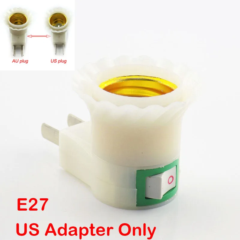 18 28 38 48 58 см E27 гибкий светодиодный светильник лампы база конвертеры E27 к E27 разъем удлинитель настенный светильник держатель адаптер - Цвет: US or AU plug E27