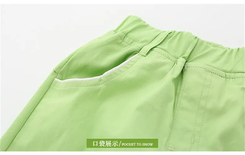 3-10 y summer clothes kids boys pants knee length pants for the boy casual children trousers solid color boys clothes (10)