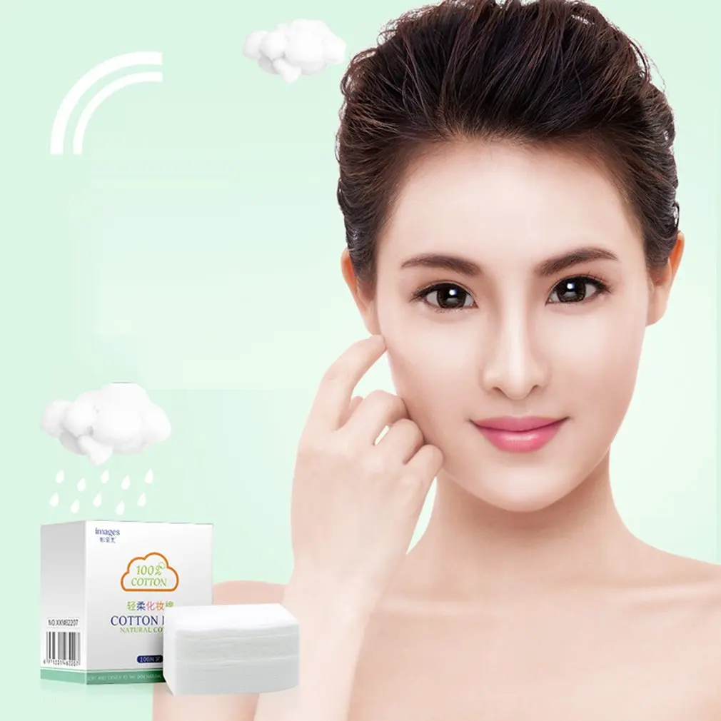 

100 pcs Cotton Pad Makeup Remover maquiagem Puff Organic Cotton Skin Care Padded Makeup Cotton Facial Cleansing Face
