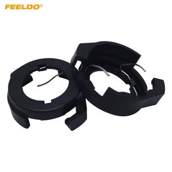 

FEELDO 2Pcs H7 LED Headlights Bulbs Base Holders for Ford KUGA VW Passat B6 Alfa Romeo Renault Megane Adapter #5545