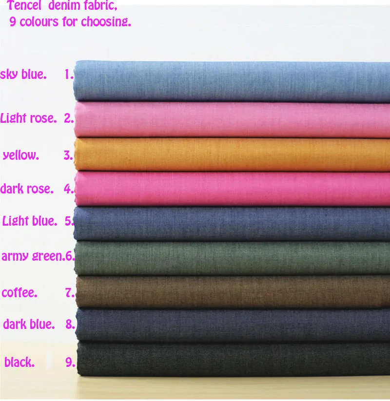 

143*50cm 1pc Good Quality 100%Tencel Fabric Patchwork Denim,Soft Denim Fabric For Diy Sewing Summer Fashion Clothes&Dress,Felt