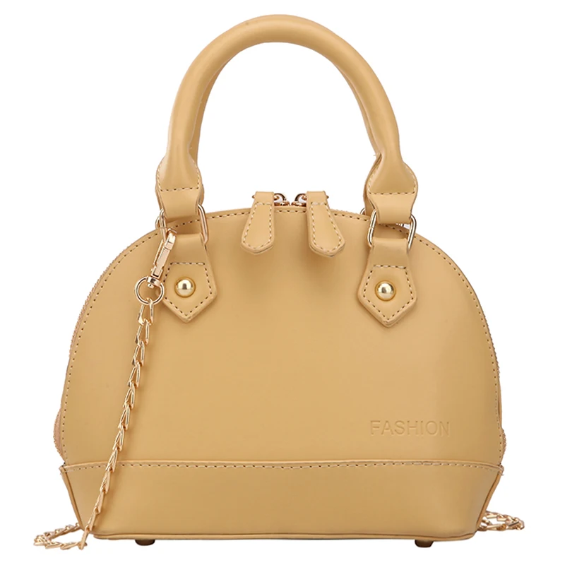 

Elegant Female Tote Shell Bag 2019 summer new high quality PU leather Women's Designer Handbag Chain shoulder messenger bag