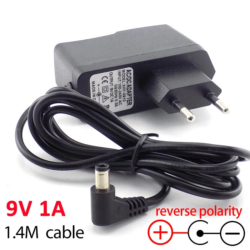 AC DC 9V 1A 1000ma адаптер питания обратная полярность конвертер адаптер внутри отрицательного ЕС 5,5 мм x 2,5 мм кабель питания AC DC 9V 1A 1000ma адаптер питания обратная полярность конвертер адаптер внутри отрицательного ЕС 5,5 мм x 2,5 мм кабель питания