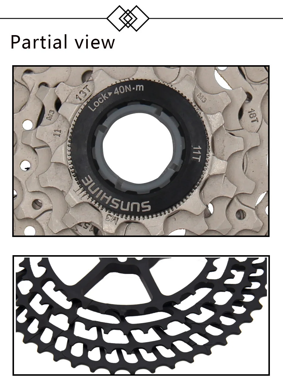 Sunshne Сверхлегкий 11 скоростной Кассетный Маховик 365 г велосипедная обгонная муфта 11-50 т Запчасти для велосипеда горный для Shimano M9000 M8000 M7000