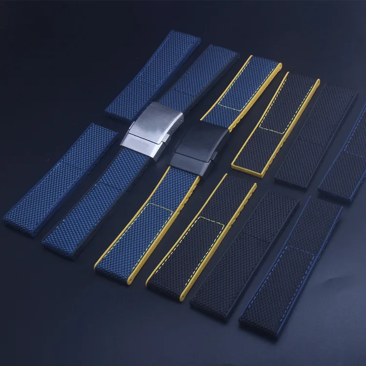 22 мм нейлон черный синий ремешок для часов Ремешок для Breitling ремешок для navitimmer WORLD Avenger/navitimmer belt