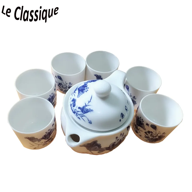

6pcs Tea Cups with 1 pc Tea Pot Ceramic Teaware Set