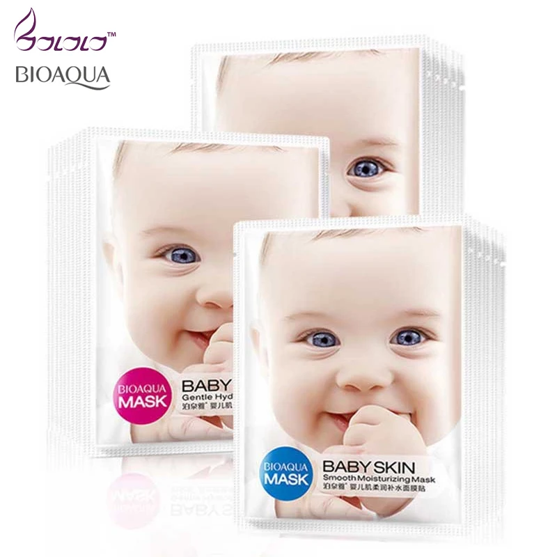 BIOAQUA 5pcs Face Mask Baby Facial Mask Deep Moisturizing Sheet Mask