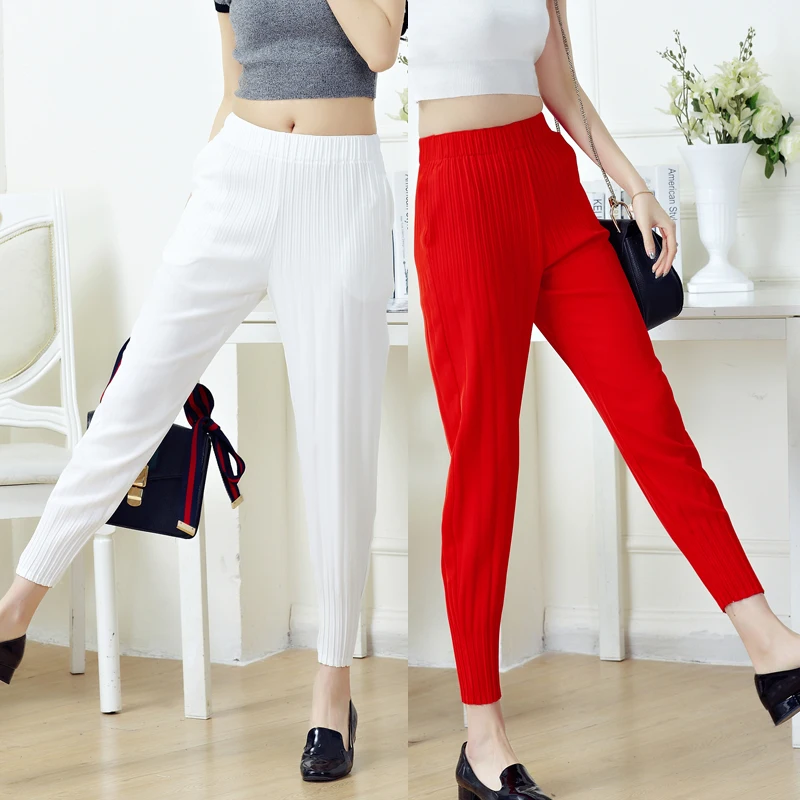 

Radish Harem pants female summer thin section pants large size was thin wild feet pants casual fold loose banana pants