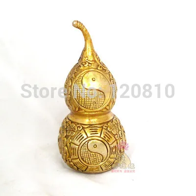 

Copper gossip gourd crafts ornaments help family harmony health Kang Pingan statue