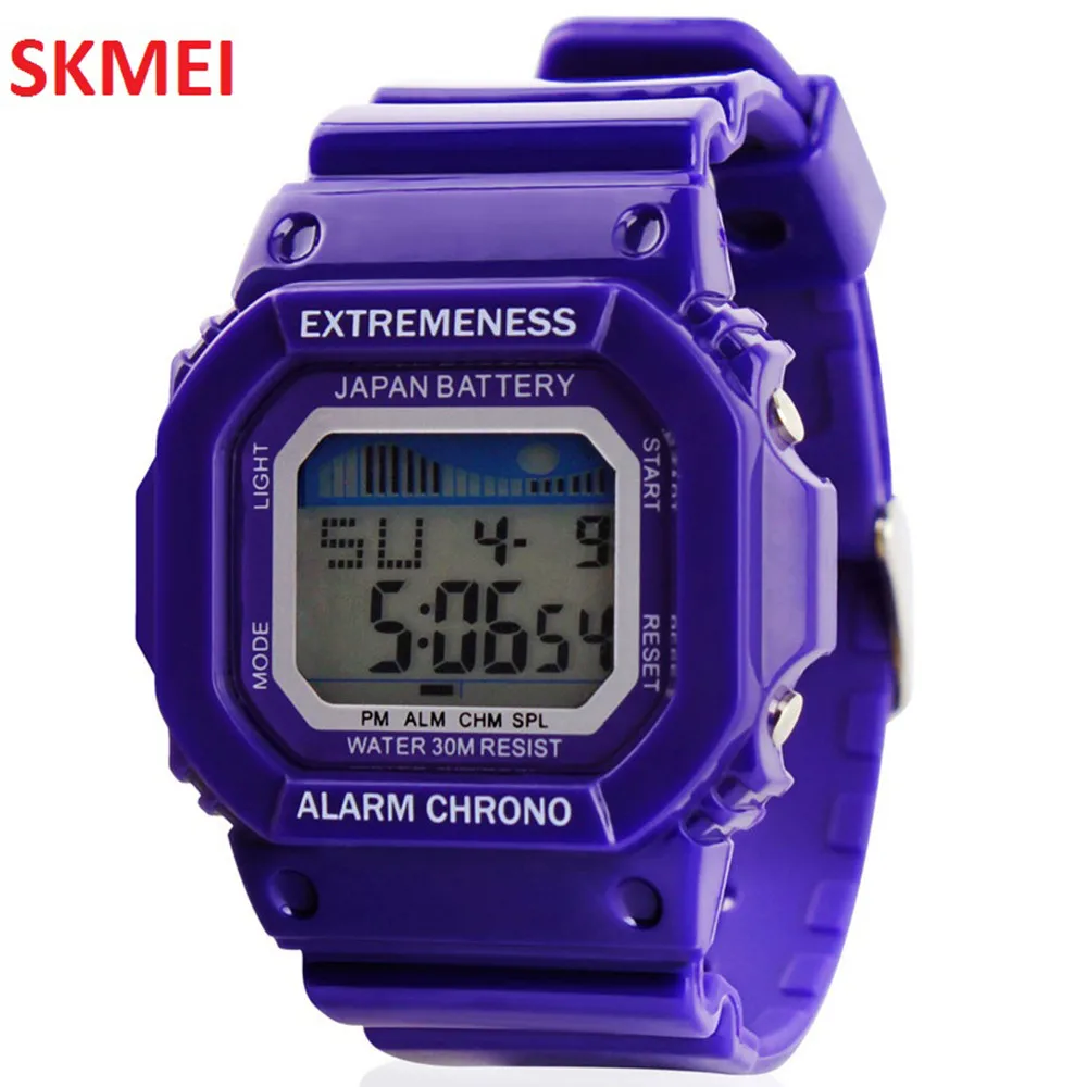 Skmei Fashion Digital Sports Outdoors Week Date 30M Waterproof Multifunction Time Jelly