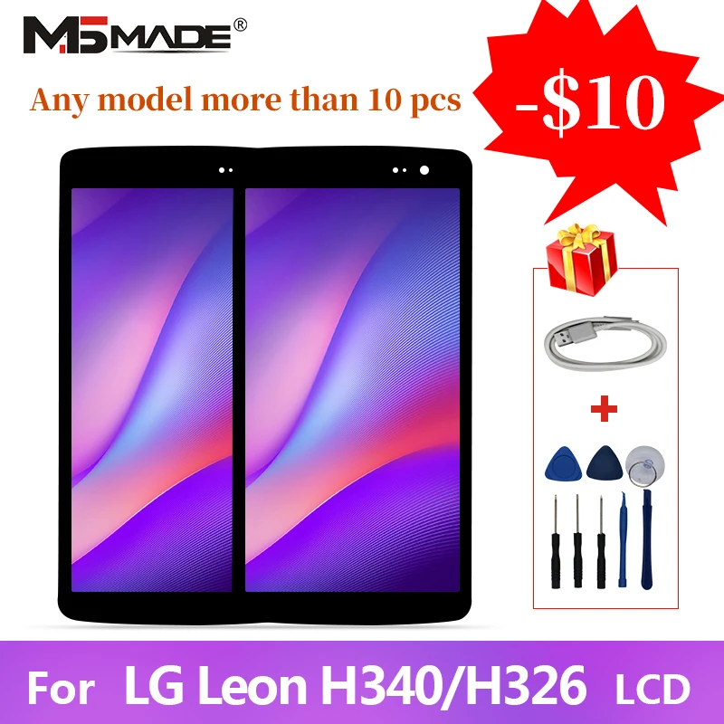 

For LG Leon H340 C50 LCD Touch Screen Digitizer Display Replacement Parts For H320 H324 H340N H326 MS345 Display With Frame