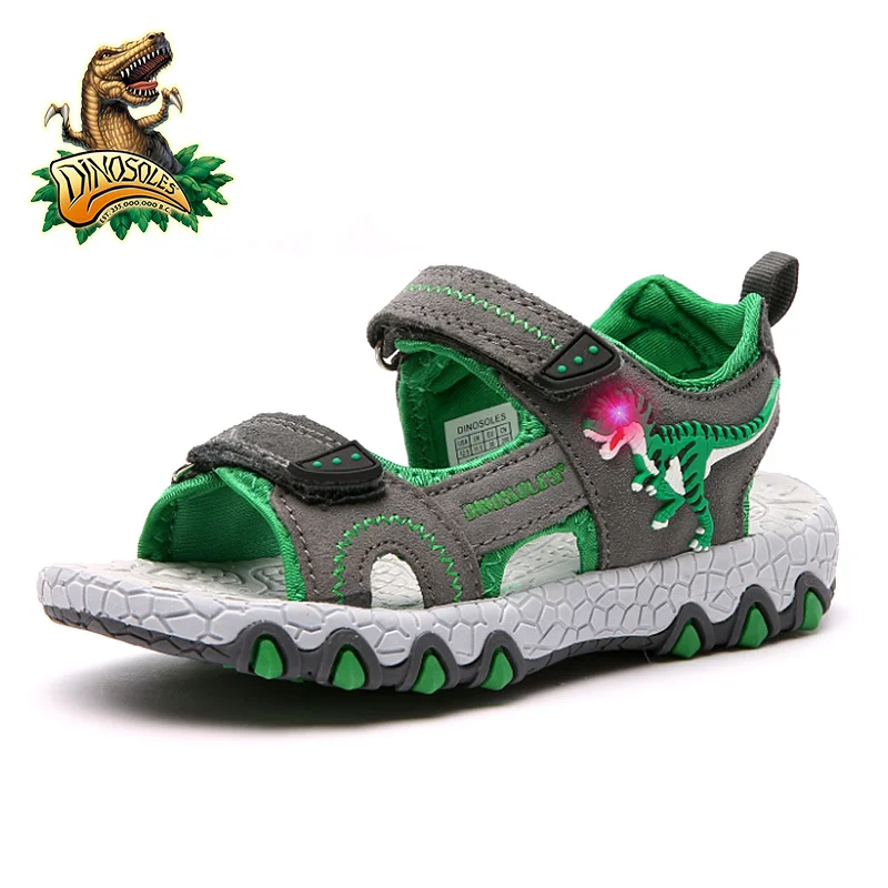 DINOSOLES Boys Sandals Light Up Kids Shoes Summer 3D Dinosaur Non-slip Causal Children Beach Shoes 2019 Casual Toddler Sandals DINOSOLES Boys Sandals Light Up Kids Shoes Summer 3D Dinosaur Non-slip Causal Children Beach Shoes 2019 Casual Toddler Sandals