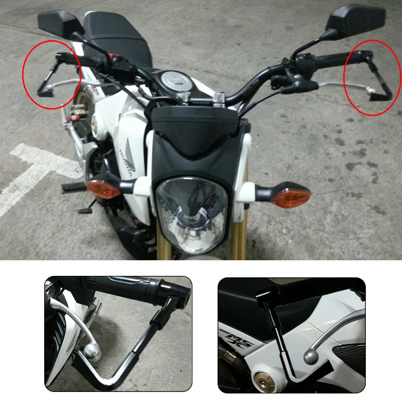 Motorcycle Moto Motorbike Motocross CNC Universal 78 22mm Proguard System Brake Clutch Levers Protect Guard All CNC Aluminum (3)