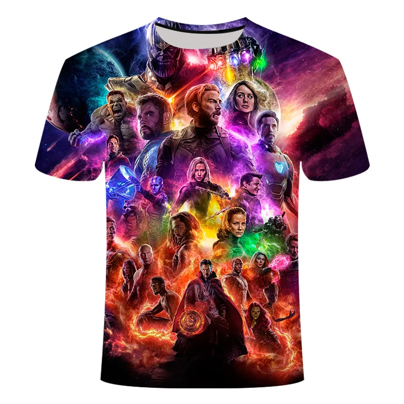

2019New design t shirt men/women marvel Avengers Endgame 3D print t-shirts Short sleeve Harajuku style tshirt tops Asian size6XL