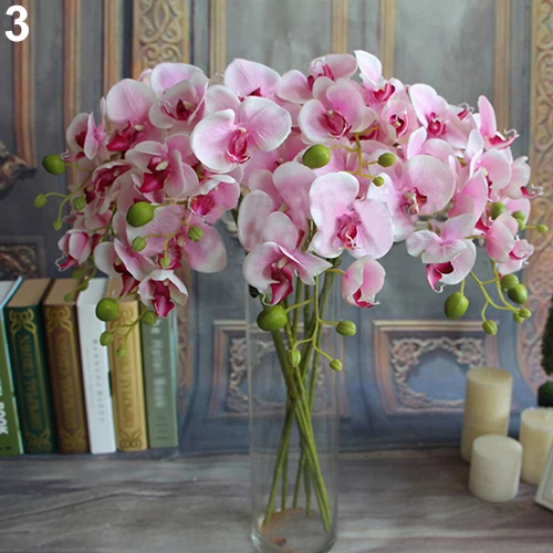 Модная искусственная Орхидея, Бабочка, цветок, ручной работы, свадебный цветок, украшение, сделай сам, венок, рукоделие, подарок, искусственный цветок из ткани