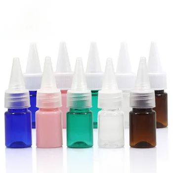 

100Pc/Lot 5ML Needle Nose Cap Bottle,Colorful Plastic Cosmetic Container,Empty Makeup Sub-bottling,Sample Hair Perm Lotion Vials