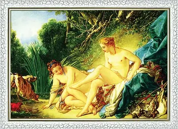 

Free shipping Gobelin Tapestries famous classical art picture,DIY fabric picture,Ablutionary Beauties