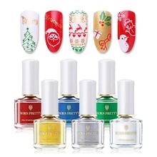 BORN PRETTY стемпинг ногтей покрытие 6 мл Рождество чистый гель лак для ногтей штамповка лак для штамповки пластины