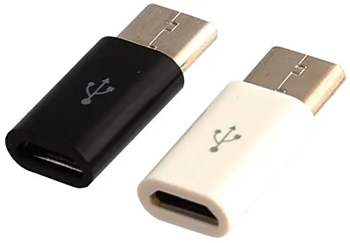 2 шт./лот USB 3,1 type C штекер Micro USB Женский адаптер конвертер Разъем USB-C черный и белый OTG V8