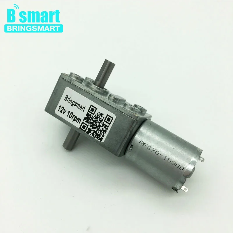 

Bringsmart JGY-370S Worm Gear Motor DC 12V 24V DC Motor Dual Output Shaft Reversed Mini Gearbox Self-lock Metal Reductor for DIY