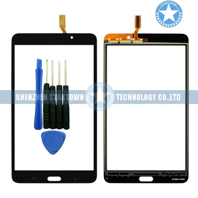 Черное внешнее стекло дигитайзер сенсорный экран панель Замена для Samsung Galaxy Tab 4 7 0