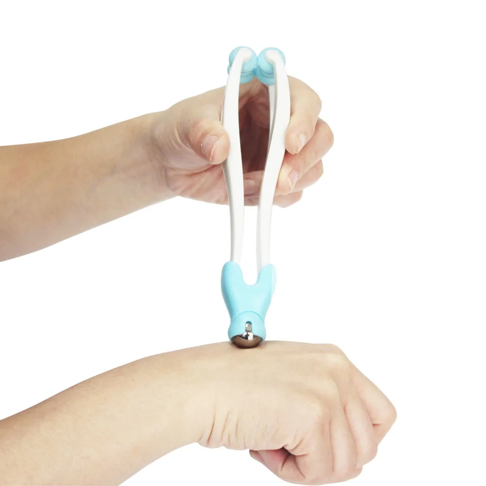 1PCS 2 Rollers Finger Massager Elastic Handle Relax Finger Joints Hand Massager Blood Circulation Massage Tool