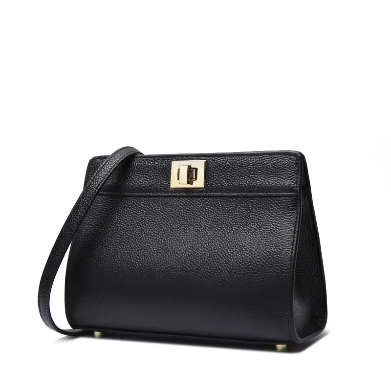 JIANXIU, брендовая сумка из натуральной кожи, Bolsa Bolsos Mujer, женские сумки-мессенджеры, Bolsas Feminina,, новинка, через плечо, маленькая сумка - Цвет: Black