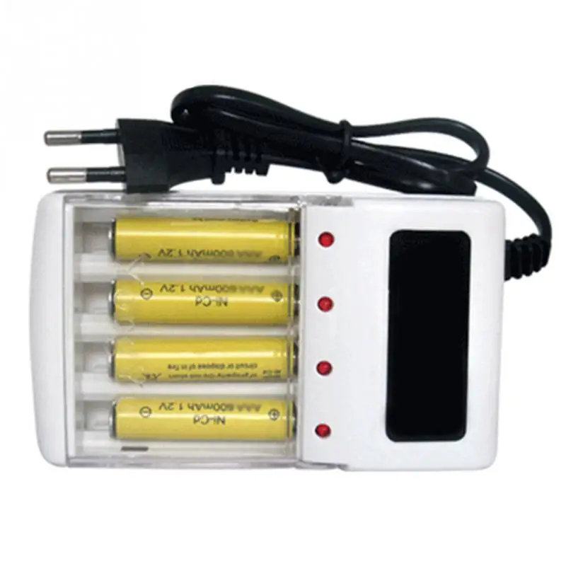 

Universal AAA and AA Battery Charger AC 220V EU/US Plug 4 Ports Batteries Charger for RC Camera Toys Electronics Charger #
