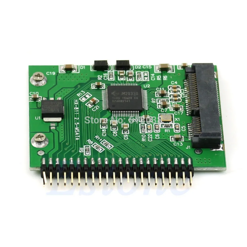 

mSATA SSD to 44 Pin IDE Converter 5 Volt Adapter as 2.5 Inch IDE HDD For Laptop