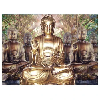 Ceny 5D Obraz Diamentowy DIY Budda Haft Religijne 3d Cross Stitch Pełne Placu Musztry Mozaiki Diament Wystrój Domu Nowy Rok Prezent