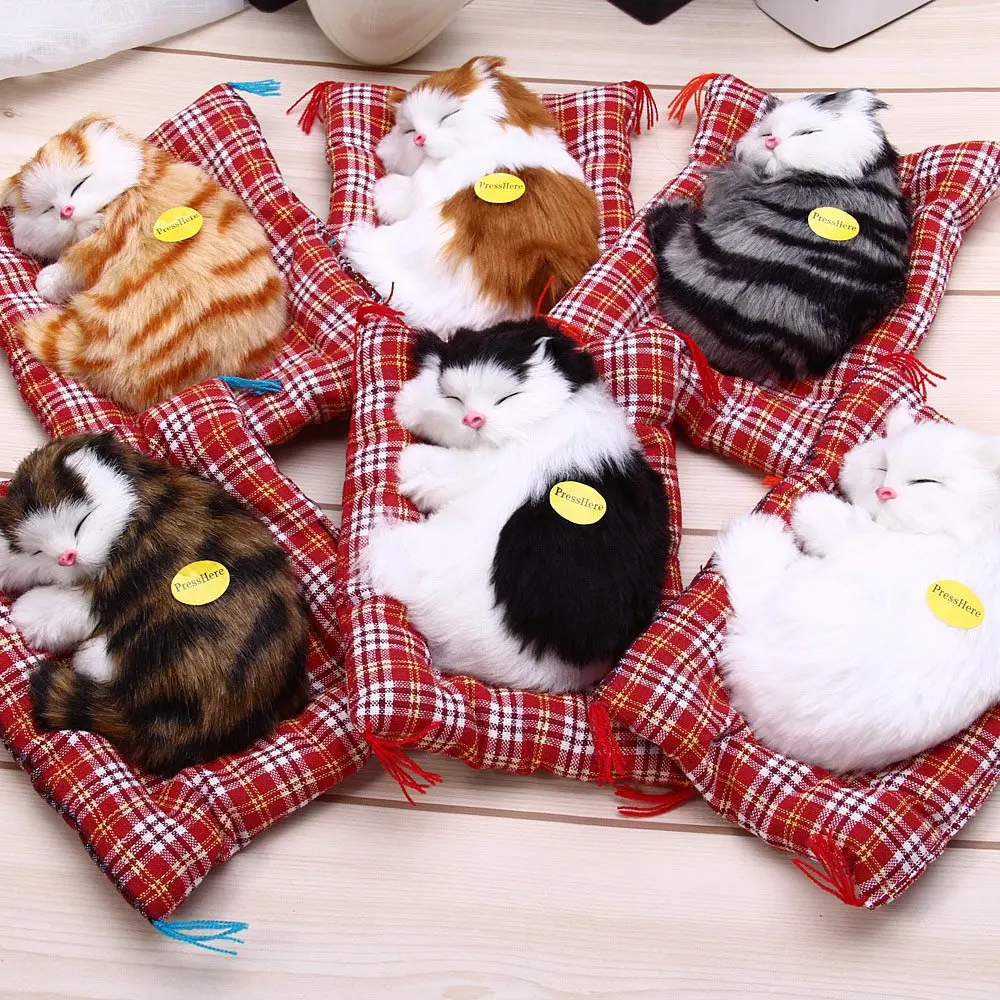 Pelucia Animais кошка плюшевые котята животные куклы спящий Котенок Плюшевые игрушки со