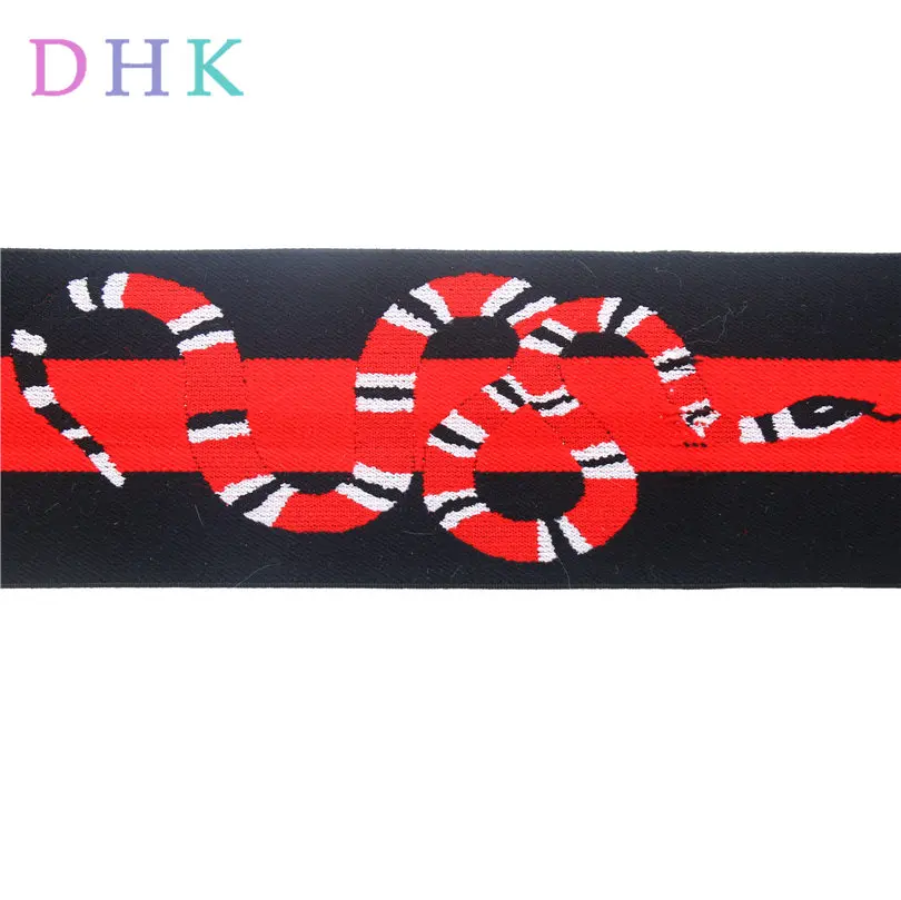 

DHK Free shipping snake red black Thick high Stretch Elastic belt ribbon band underwear Garment Accessory DIY 78mm B1593