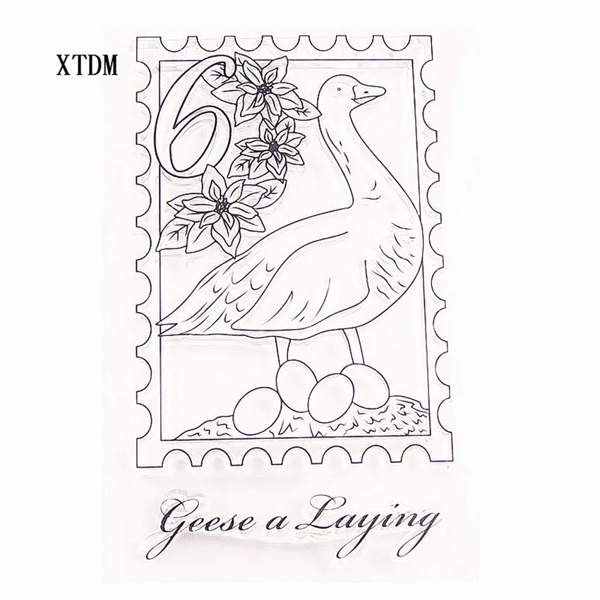 

Hot sale swan Transparent Clear Stamps / Silicone Seals Roller Stamp for DIY scrapbooking photo album/Card Making