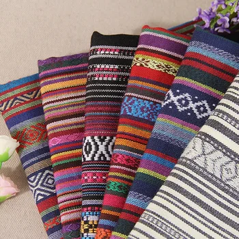 

21S woven striped jacquard cloth National wind clothing luggage pillow jacquard fabric wholesale-200gsm