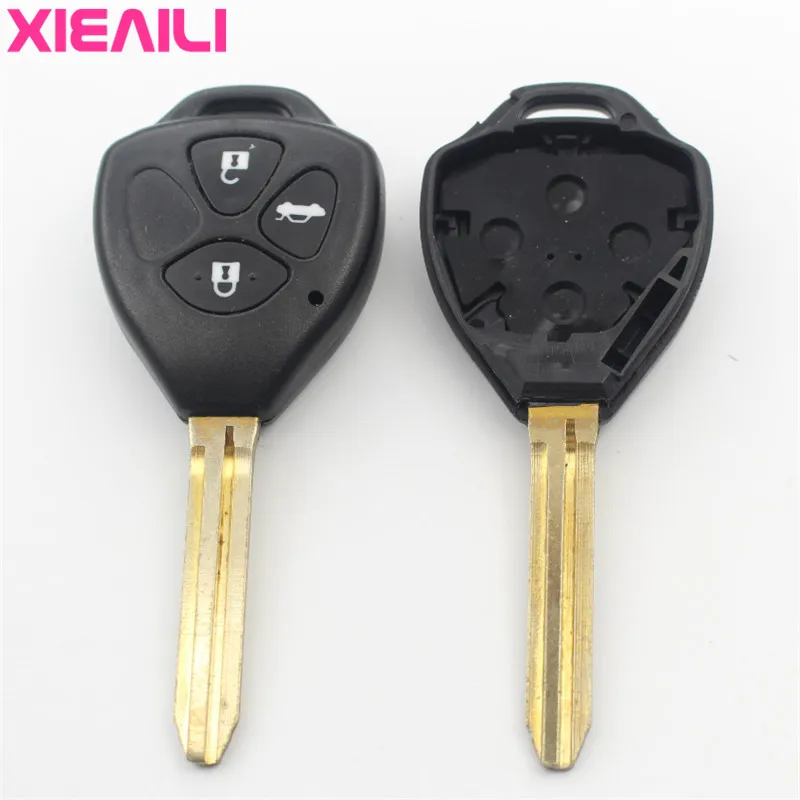 

XIEAILI 50Pcs 3Button Transponder Remote Key Case Shell For Toyota Camry/Reiz/Corolla Key Fob Case S116